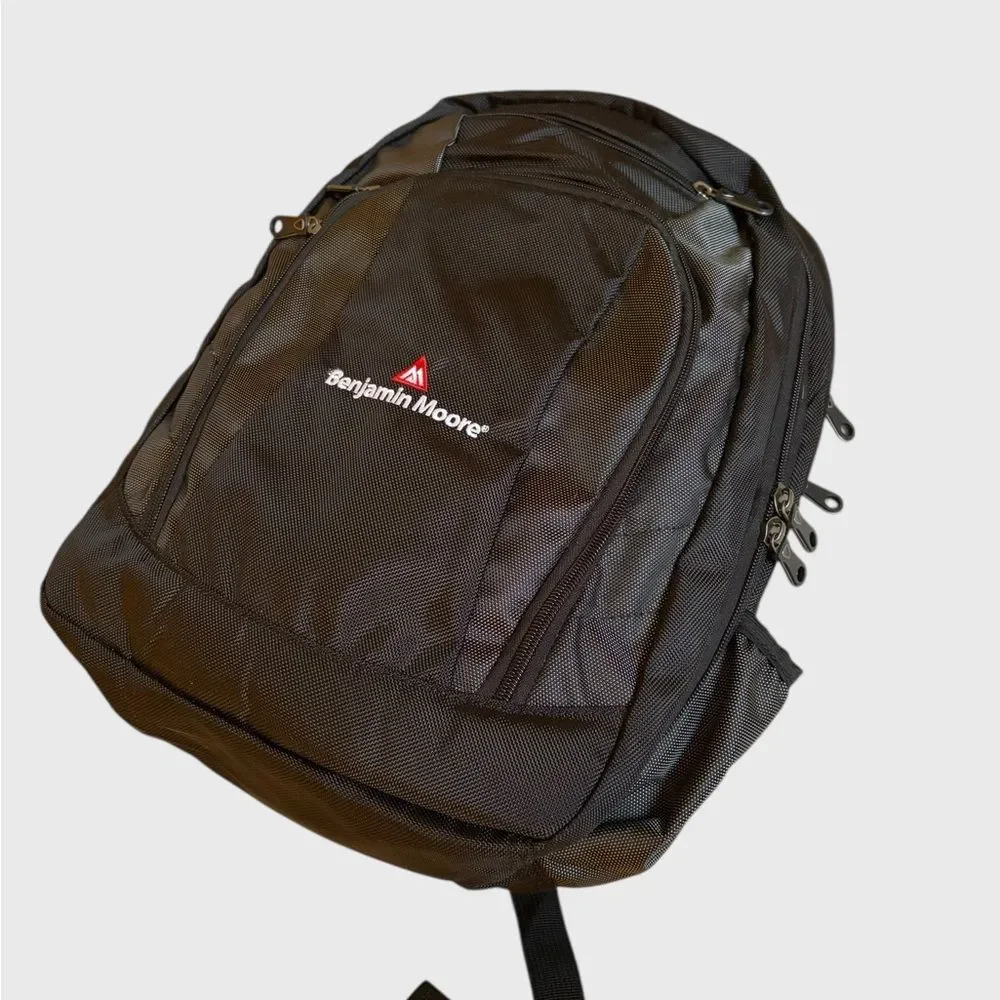 NEW Benjamin Moore Port Authority Black Laptop Backpack Work Travel Compartments
